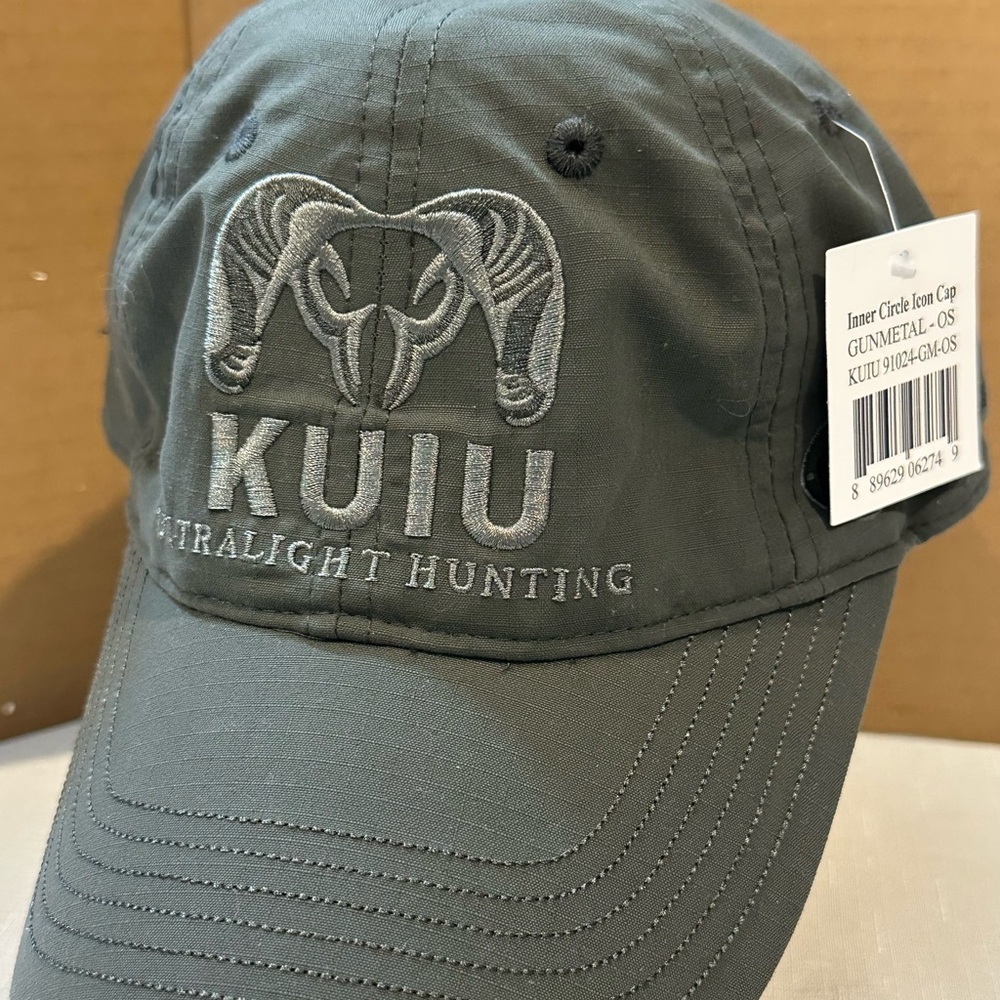 KUIU Inner Circle Icon Cap Hat Gunmetal Gray Adjustable Ultralight Hunting NWT